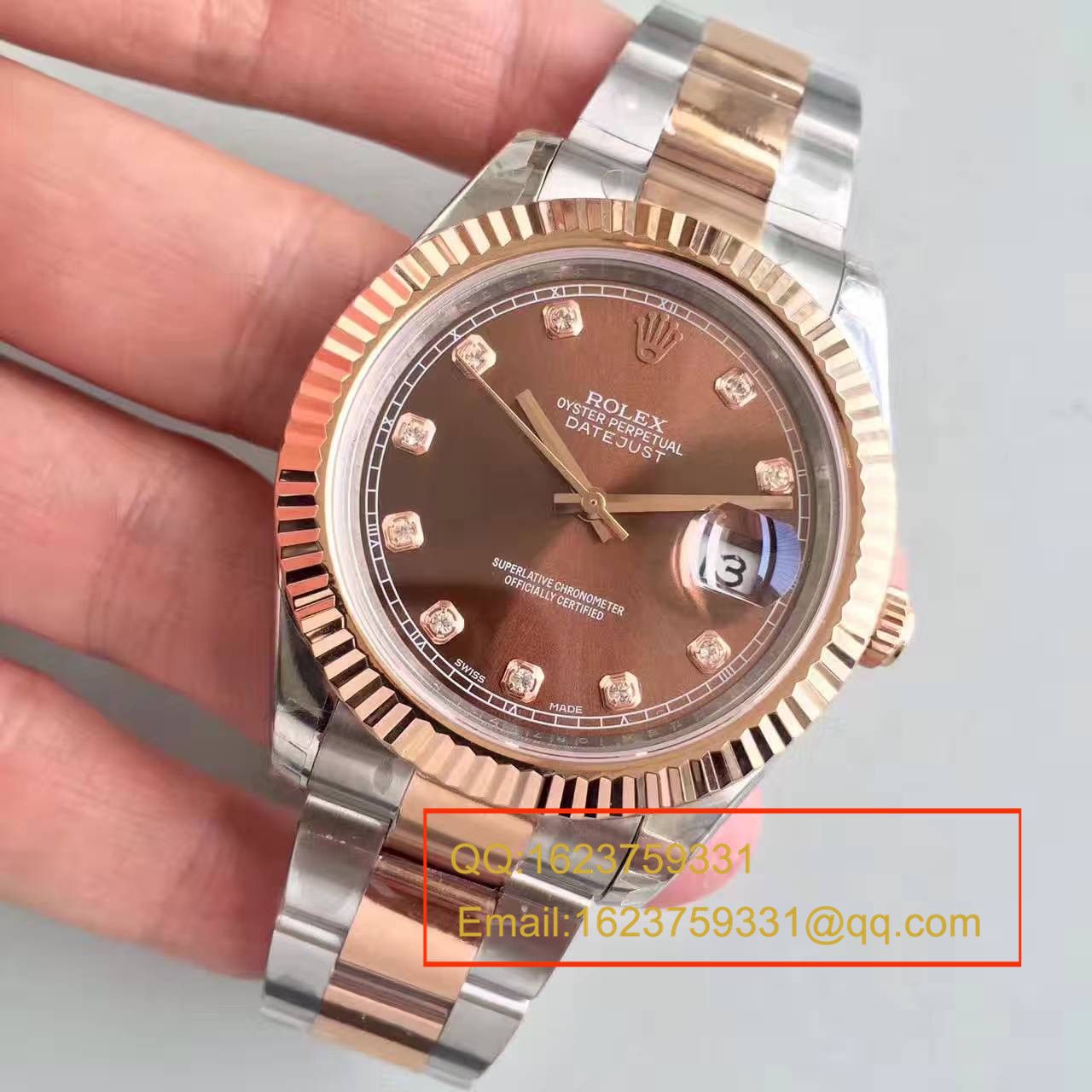   NOOB厂劳力士日志型系列126331巧克力盘镶钻腕表 / R161
