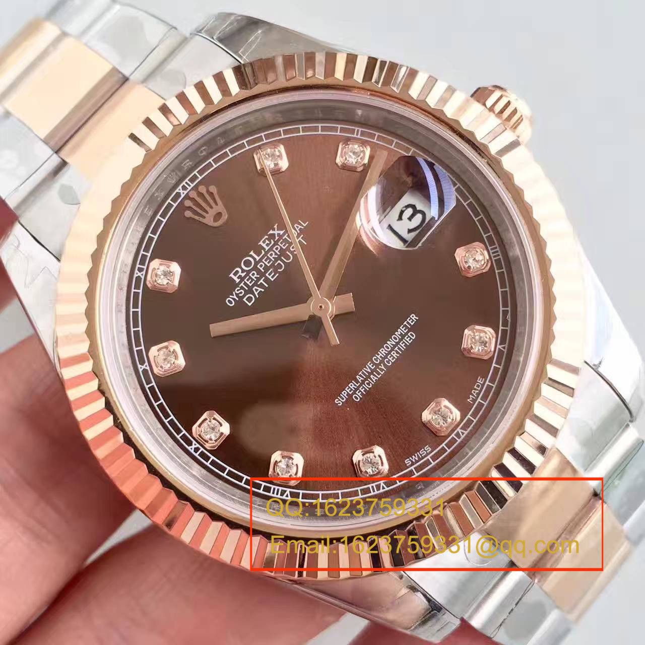   NOOB厂劳力士日志型系列126331巧克力盘镶钻腕表 / R161