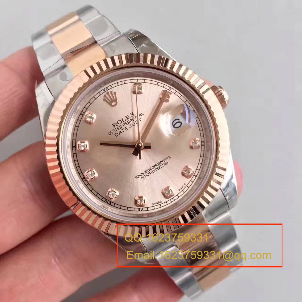  NOOB厂劳力士日志型系列126331粉盘镶钻腕表 / R164