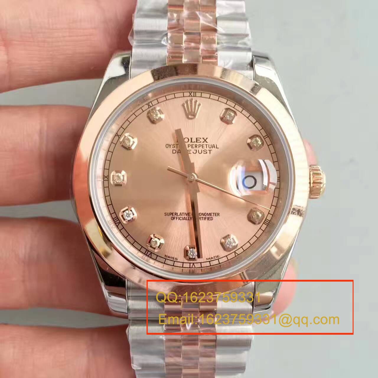   NOOB厂劳力士日志型系列126331粉盘镶钻腕表 / R164