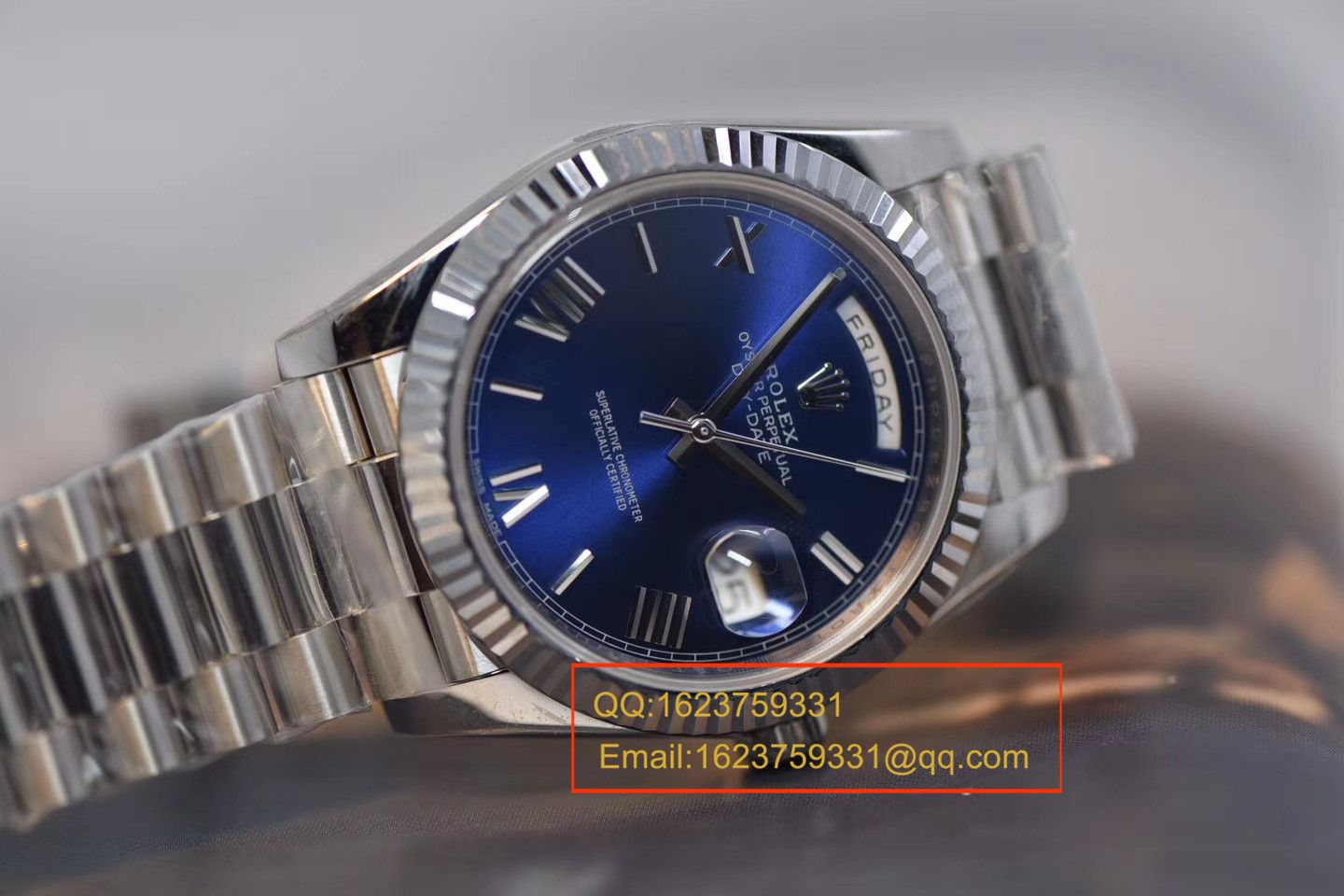视频评测NOOB厂劳力士星期日历型系列228239蓝盘男士机械手表 / RBE068