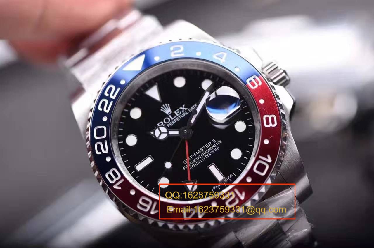   独家视频评测表  JR劳力士格林尼治型II系列116719-BLRO可乐圈男士机械手表 / R085
