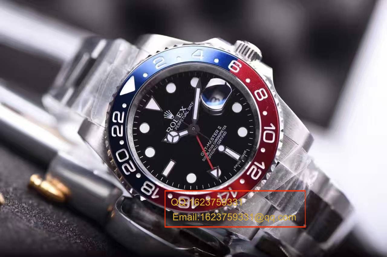   独家视频评测表  JR劳力士格林尼治型II系列116719-BLRO可乐圈男士机械手表 / R085