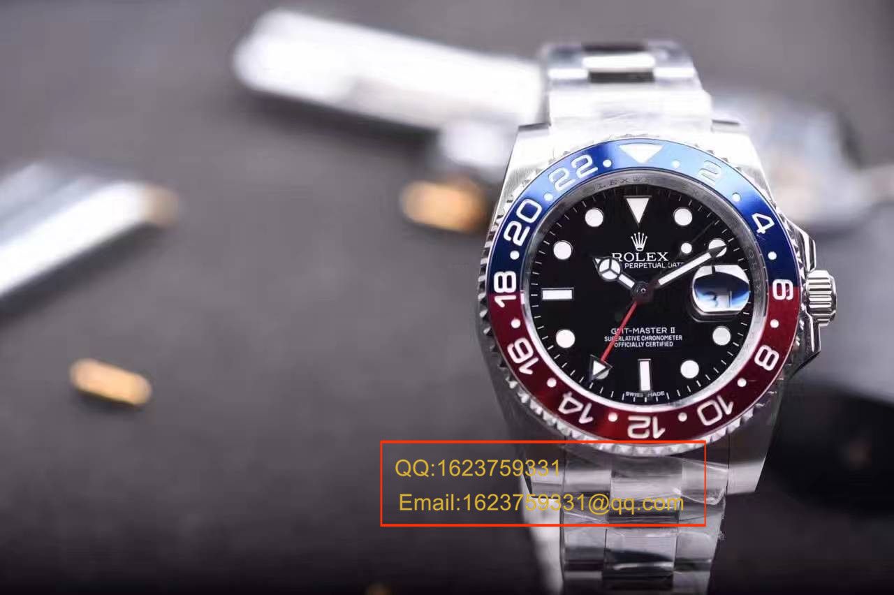   独家视频评测表  JR劳力士格林尼治型II系列116719-BLRO可乐圈男士机械手表 / R085