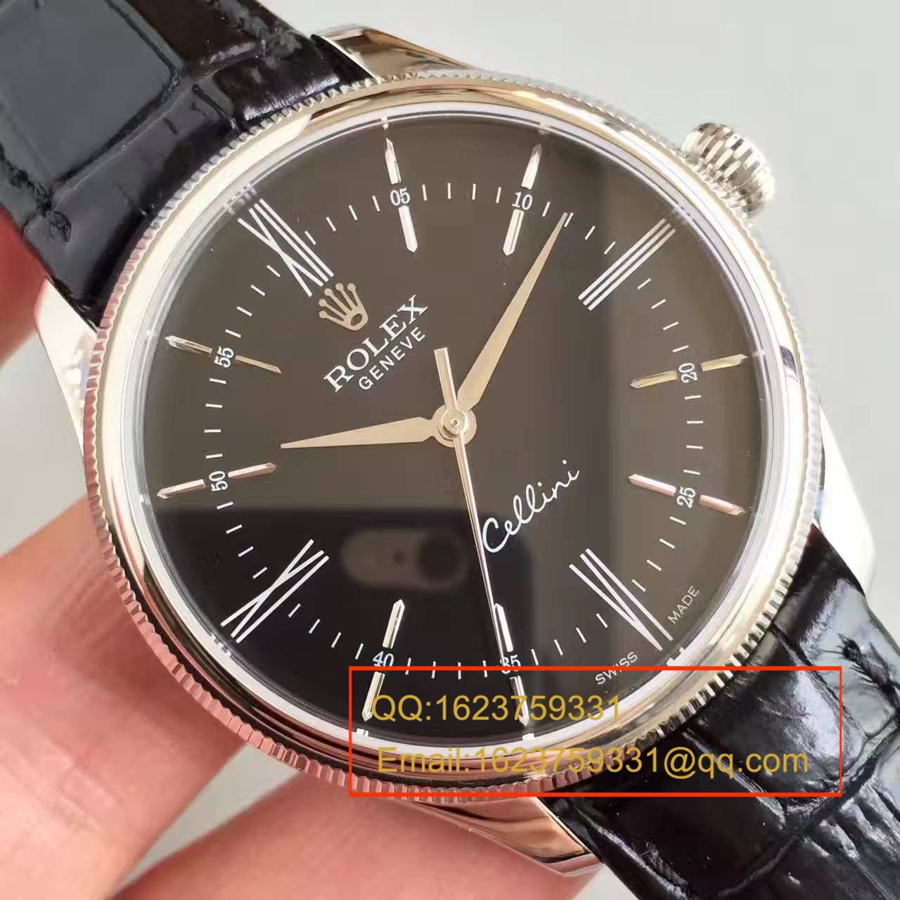   MK  劳力士切利尼系列50509黑盘黑带机械腕表 / R079