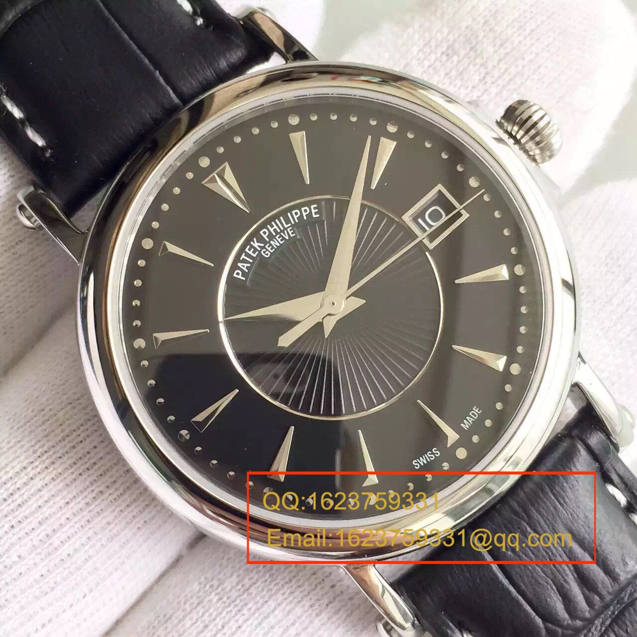   HT  百达翡丽Calatrava 系列白金黑面男表5153G-001 / BD131