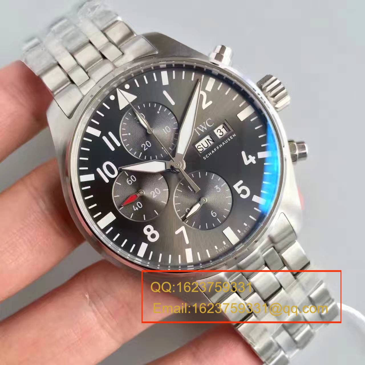   ZF厂出品  万国飞行员系列  IW377719 喷火战机计时机械手表 / WG172