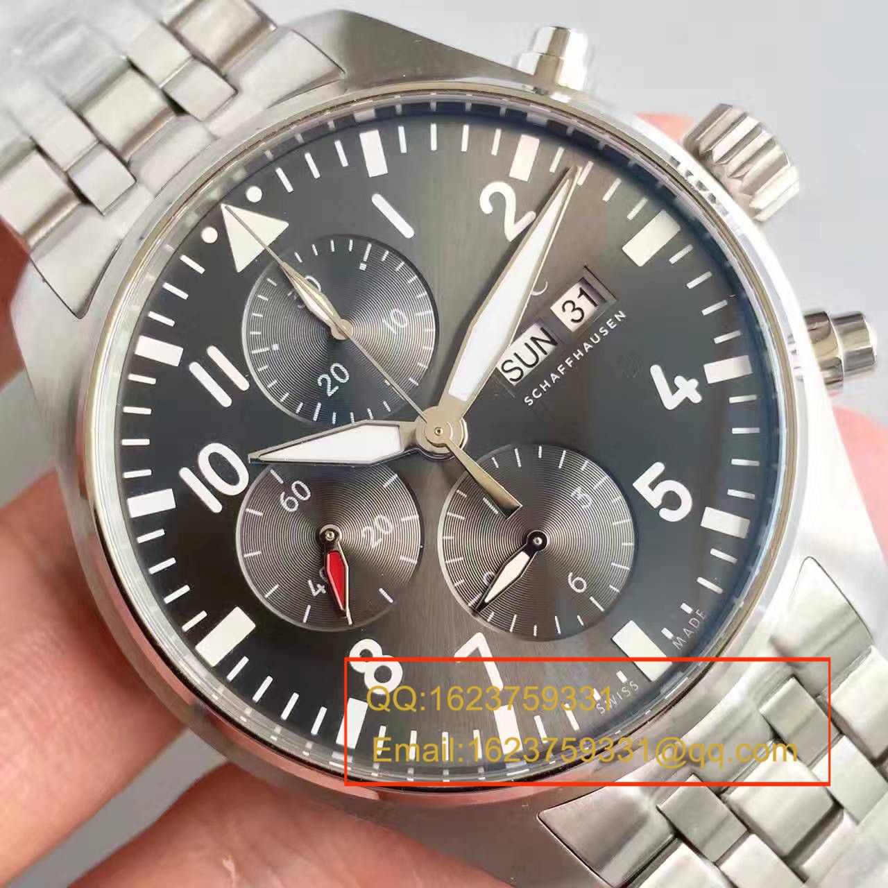   ZF厂出品  万国飞行员系列  IW377719 喷火战机计时机械手表 / WG172