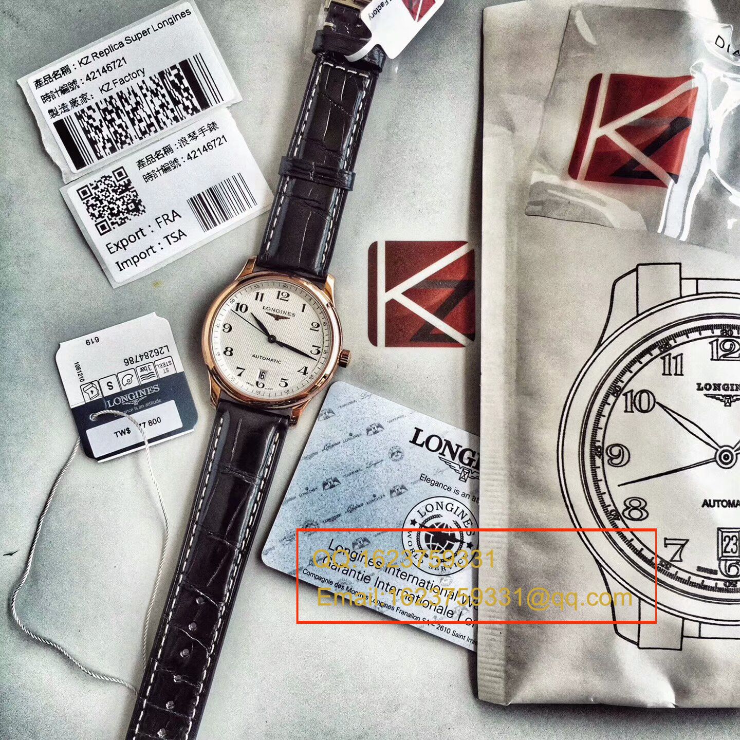   独家视频评测KZ  浪琴名匠系列L2.628.6.78.3玫瑰金腕表 / L095