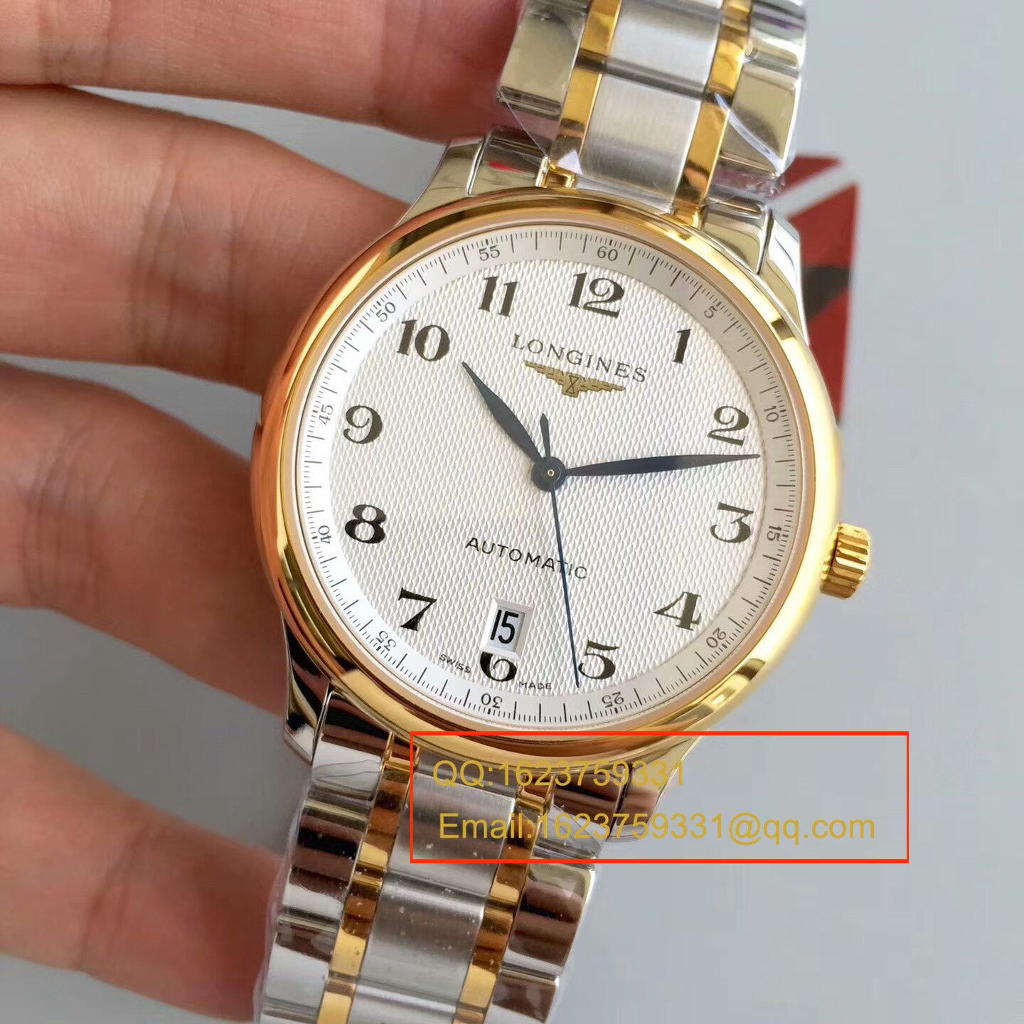   KZ精  浪琴名匠系列L2.628.5.78.7（钢带）、L2.628.6.78.3(皮带)间黄金单历腕表 / LBD096