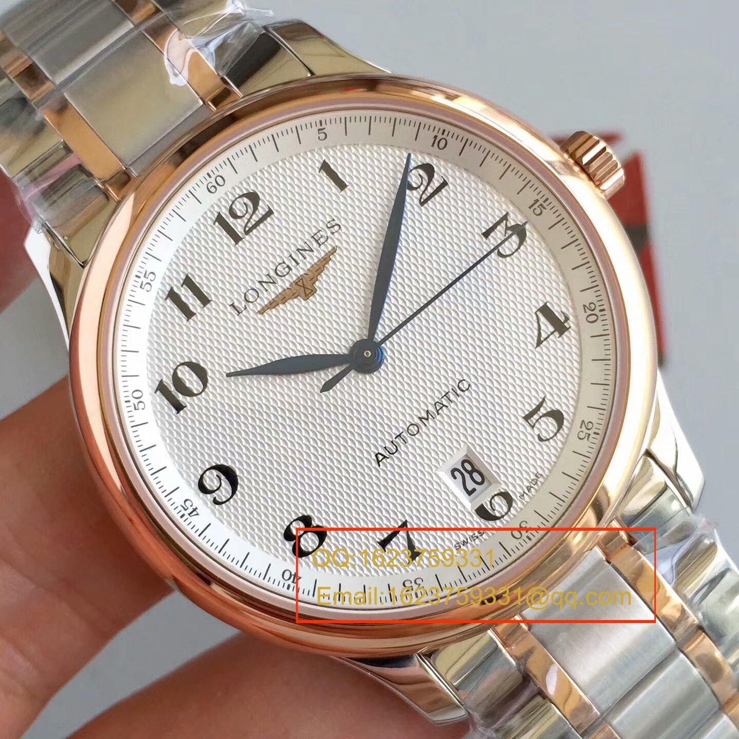   KZ  浪琴名匠系列L2.628.8.78.3间玫瑰金钢带版本腕表 / L097