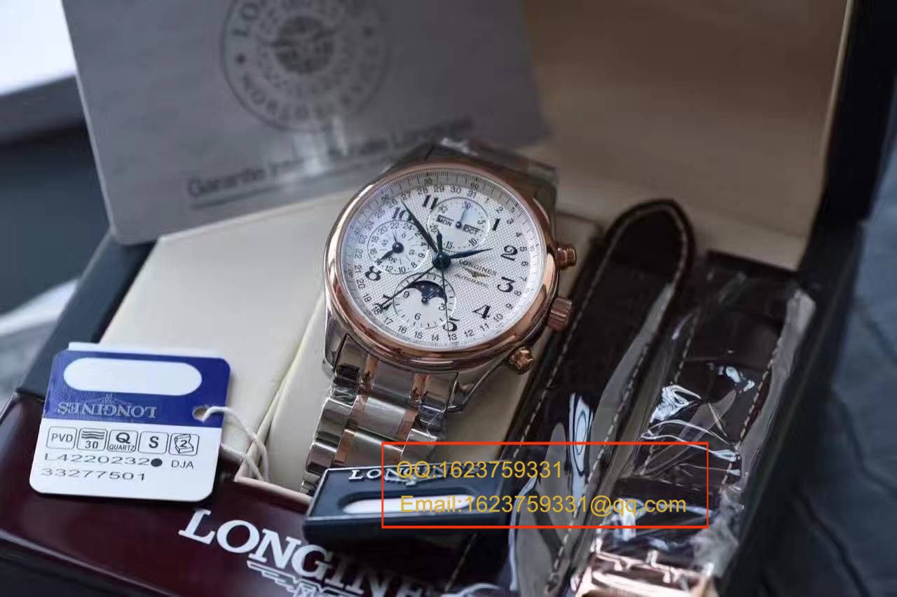 视频评测YL厂浪琴LONGINES名匠系列L2.673.8.78.3月相腕表《间金表带》 / LQ022