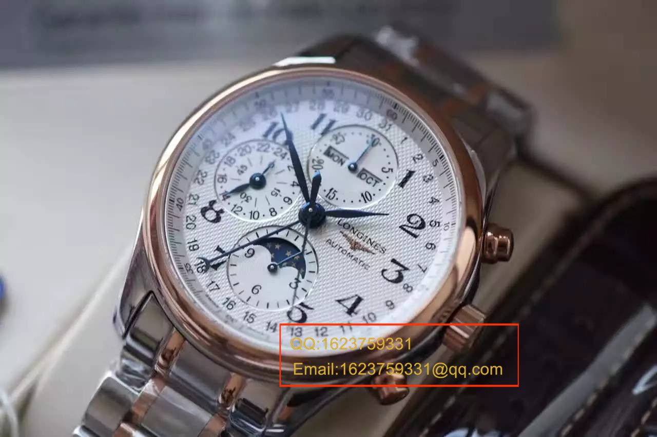 视频评测YL厂浪琴LONGINES名匠系列L2.673.8.78.3月相腕表《间金表带》 / LQ022