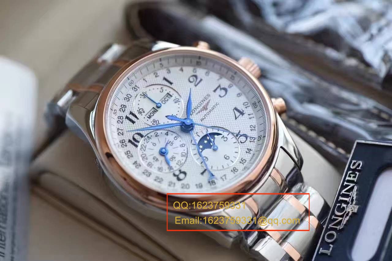 视频评测YL厂浪琴LONGINES名匠系列L2.673.8.78.3月相腕表《间金表带》 / LQ022