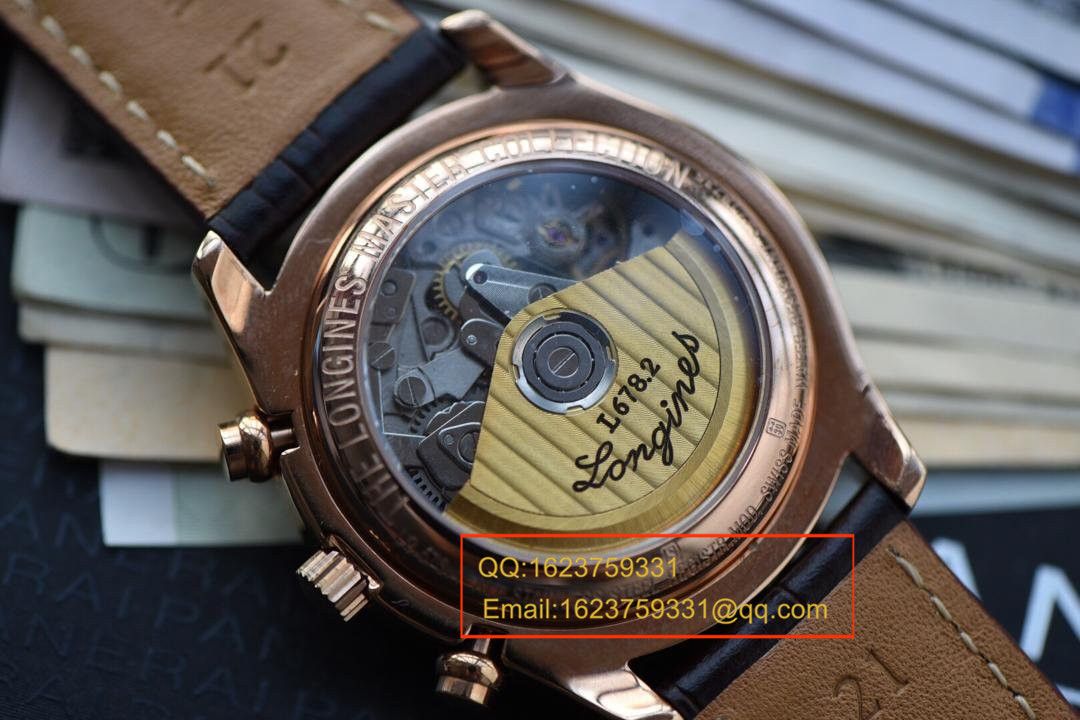   视频解析  浪琴名匠旗舰版本八针月相土豪金版本腕表《表圈镶钻》 / L066