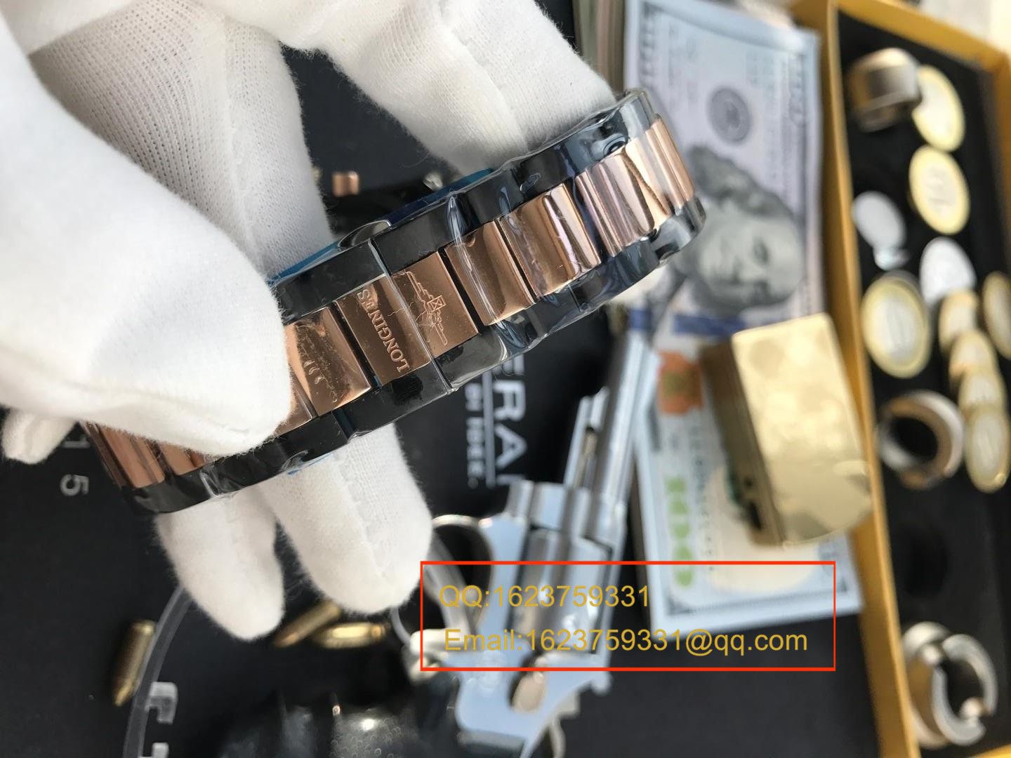 视频评测YL厂浪琴康铂旗舰版黑面间金版男表 / L054