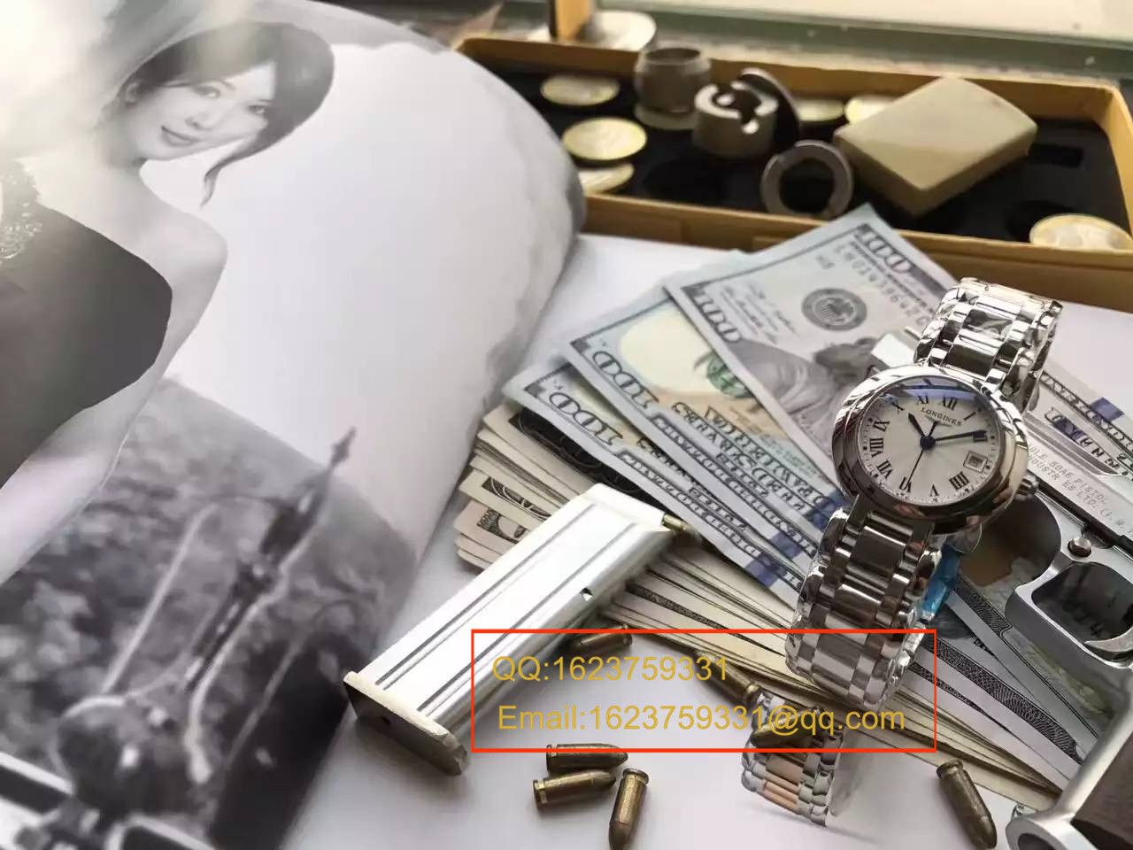   实拍图鉴赏  台湾厂出品林志玲同款_浪琴心月系列女表精品媲美正品的做工 / L062