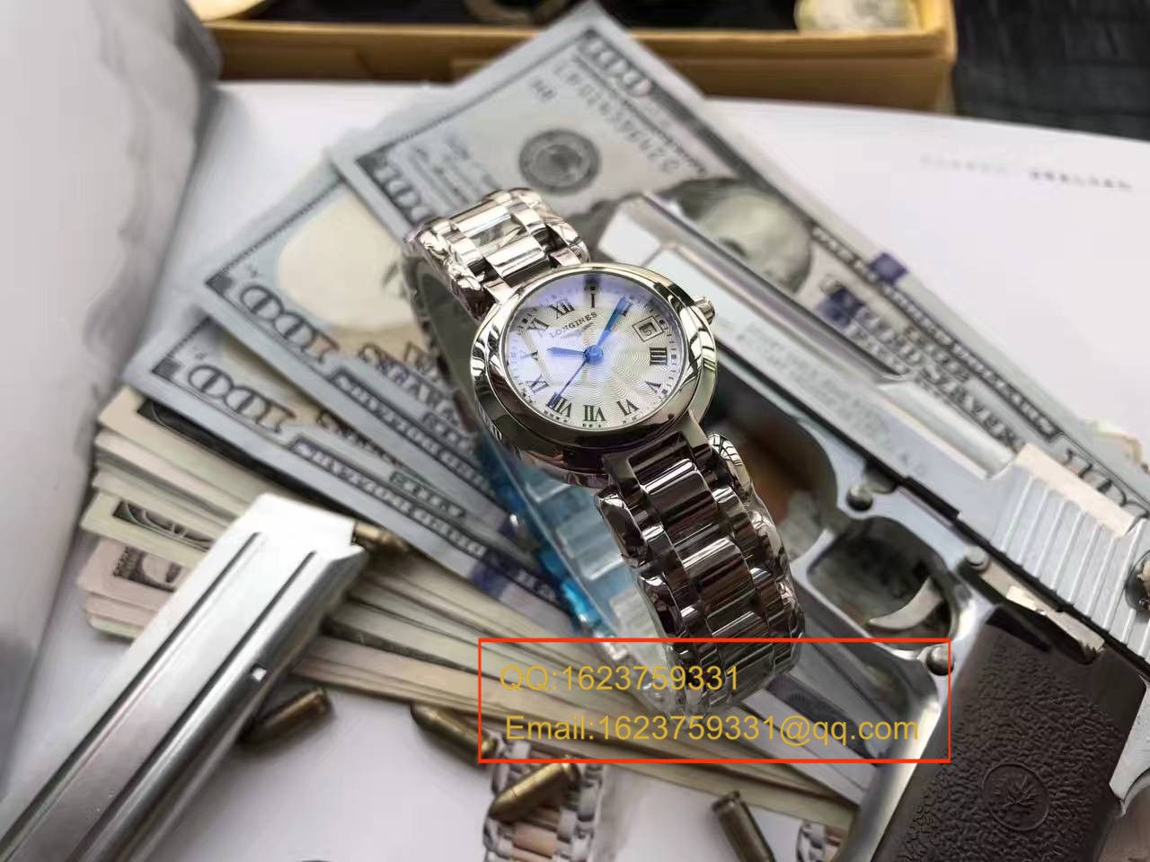   实拍图鉴赏  台湾厂出品林志玲同款_浪琴心月系列女表精品媲美正品的做工 / L062
