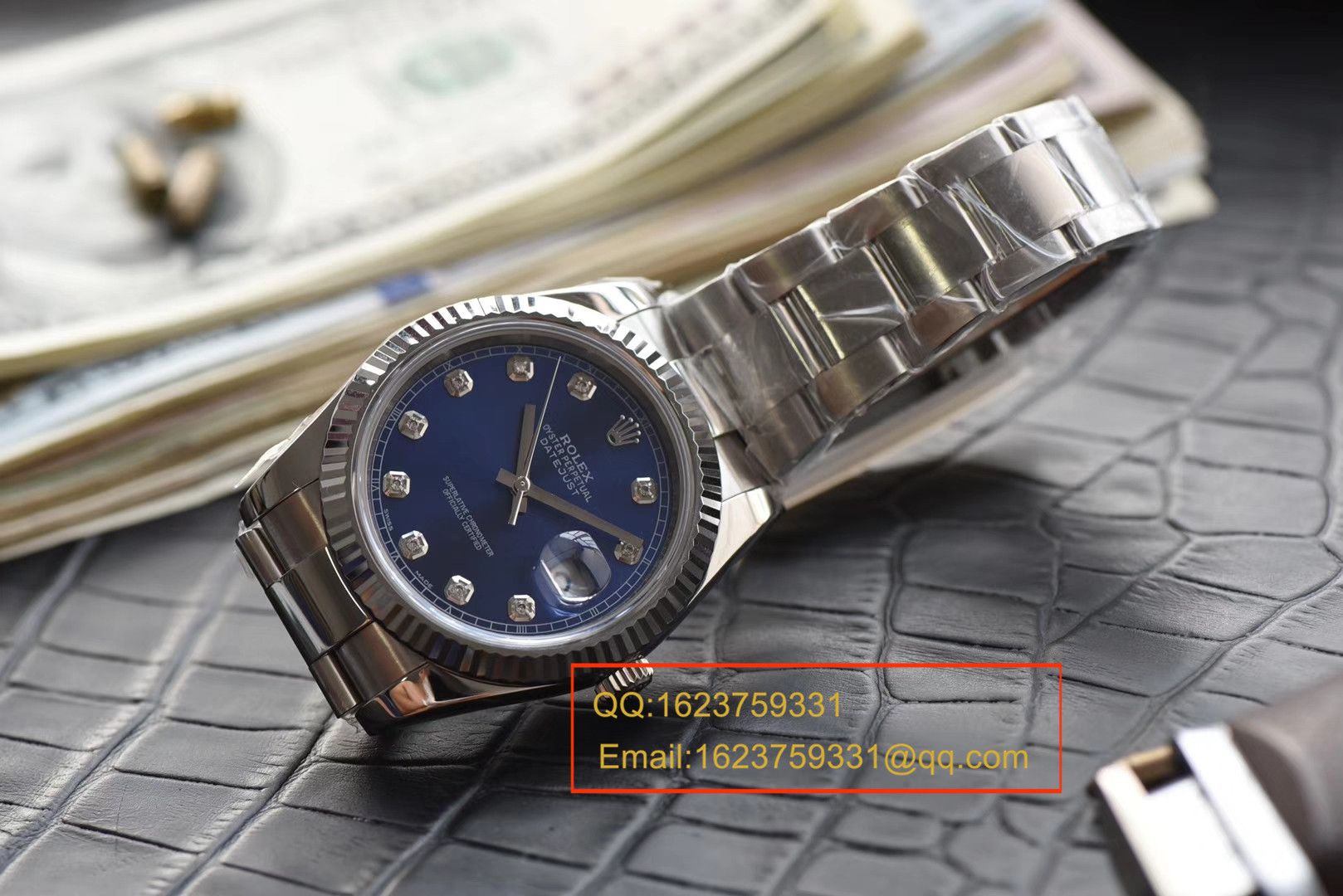 视频评测N厂劳力士日志型系列116234蓝盘镶嵌钻石腕表 / RBD088