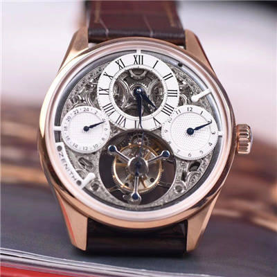 视频评测BM真力时ACADEMY系列镂空玫瑰金陀飞轮腕表