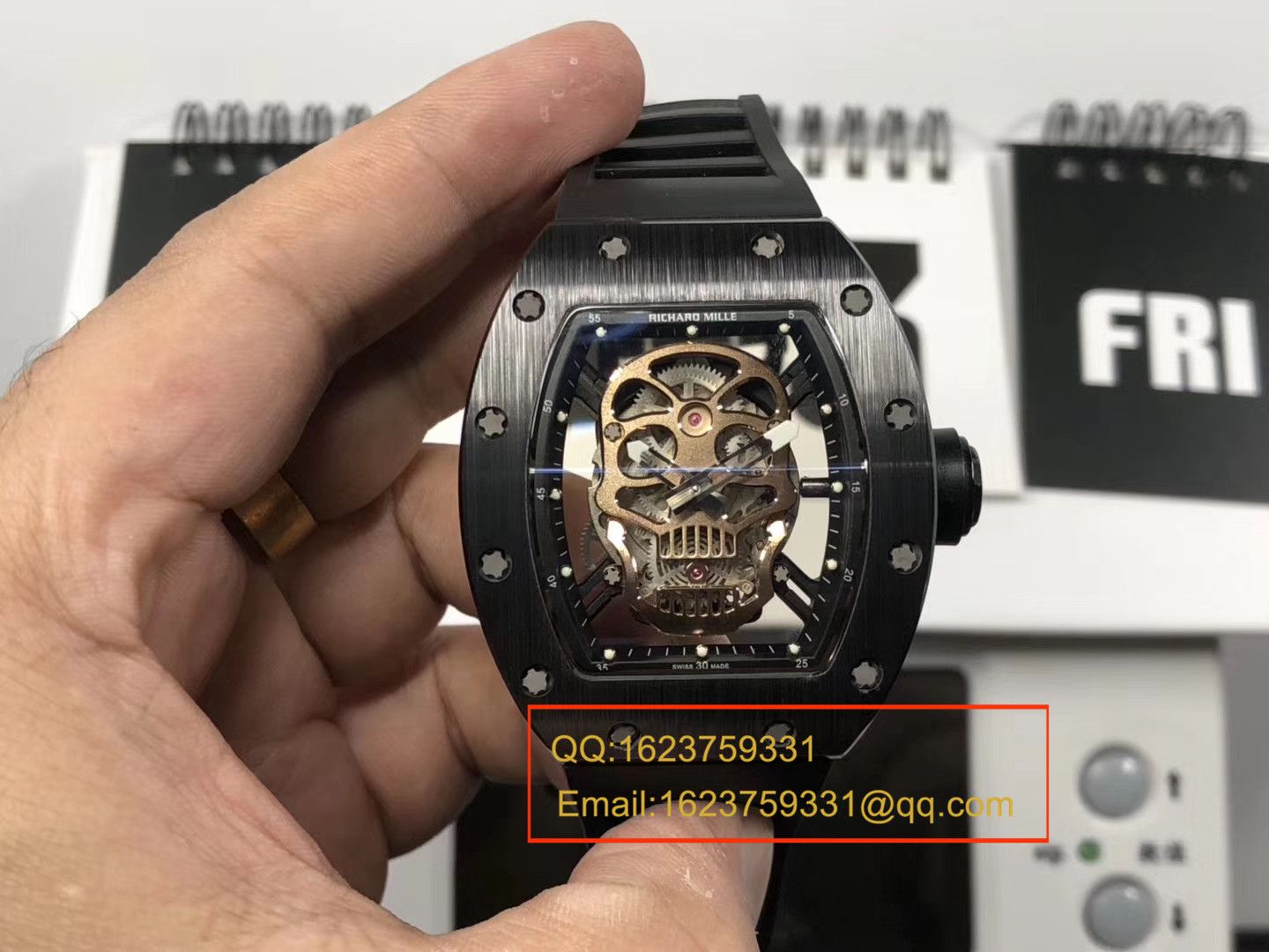   KV厂理查德.米勒男士系列RM 52-01潘玮柏同款金面骷髅头腕表 / RM 52-01