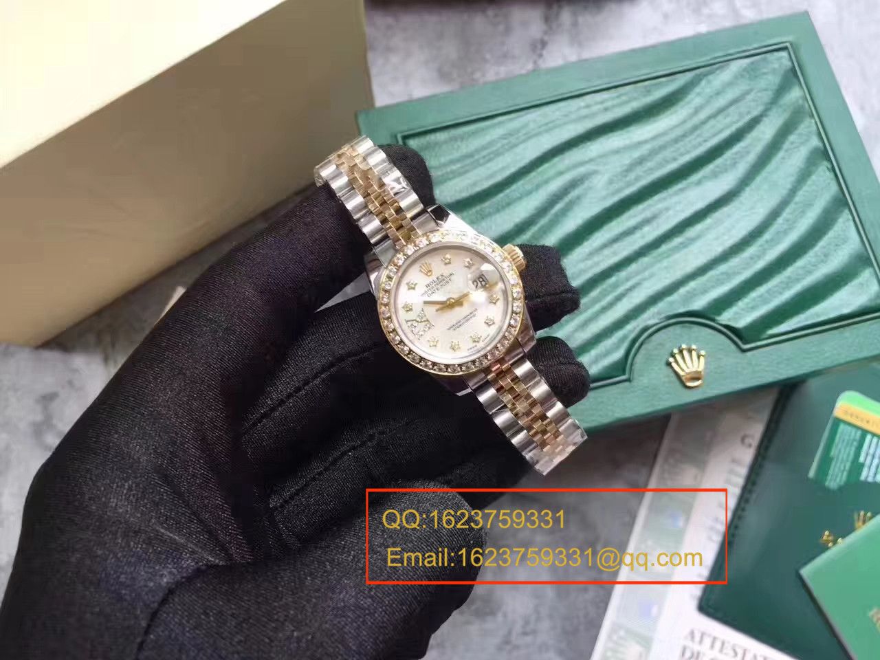   SY  劳力士女装日志型系列白面镶钻表盘女士腕表 / R151