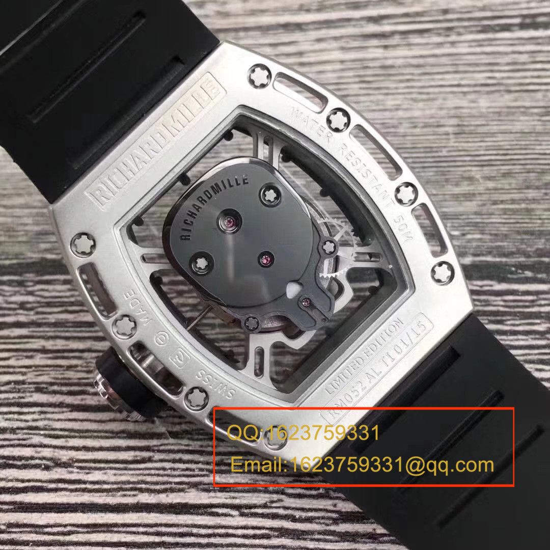   KV  理查德.米勒RICHARD MILLE男士系列RM 052银面骷髅头满钻腕表 / RM052C