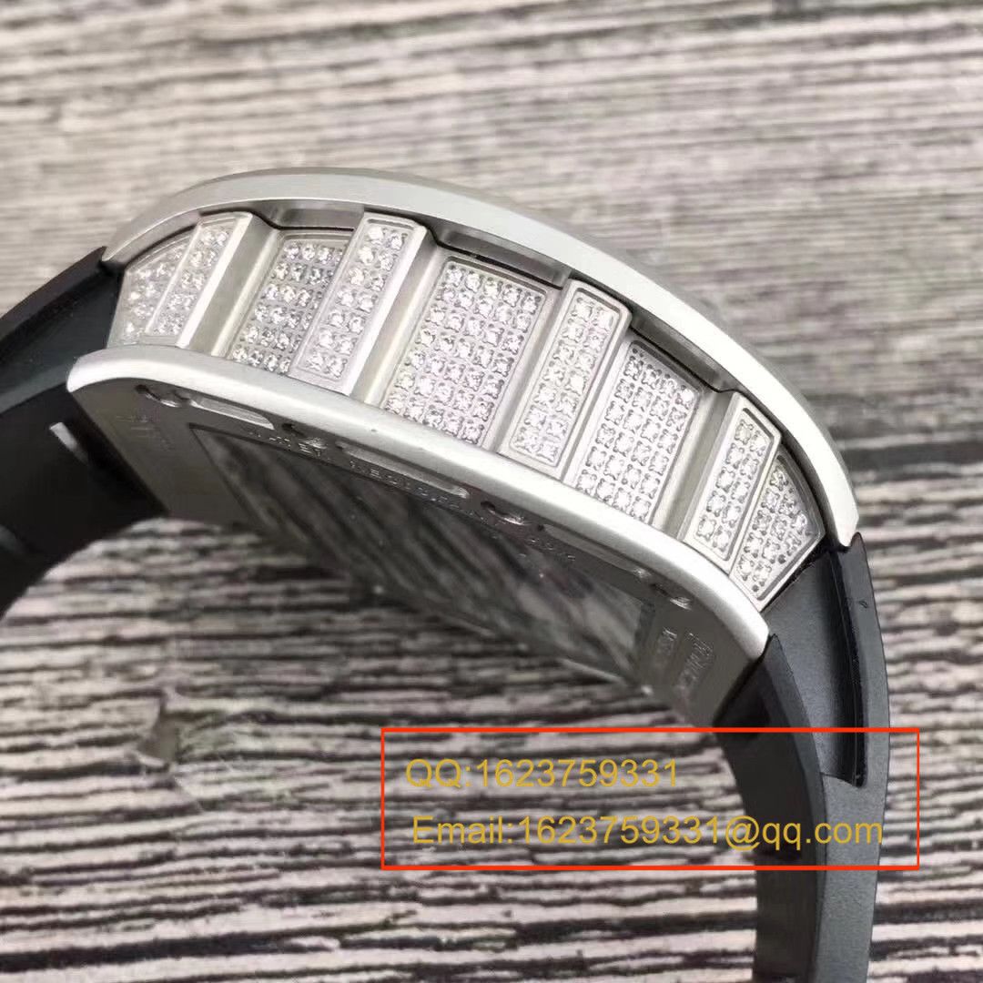   KV  理查德.米勒RICHARD MILLE男士系列RM 052银面骷髅头满钻腕表 / RM052C