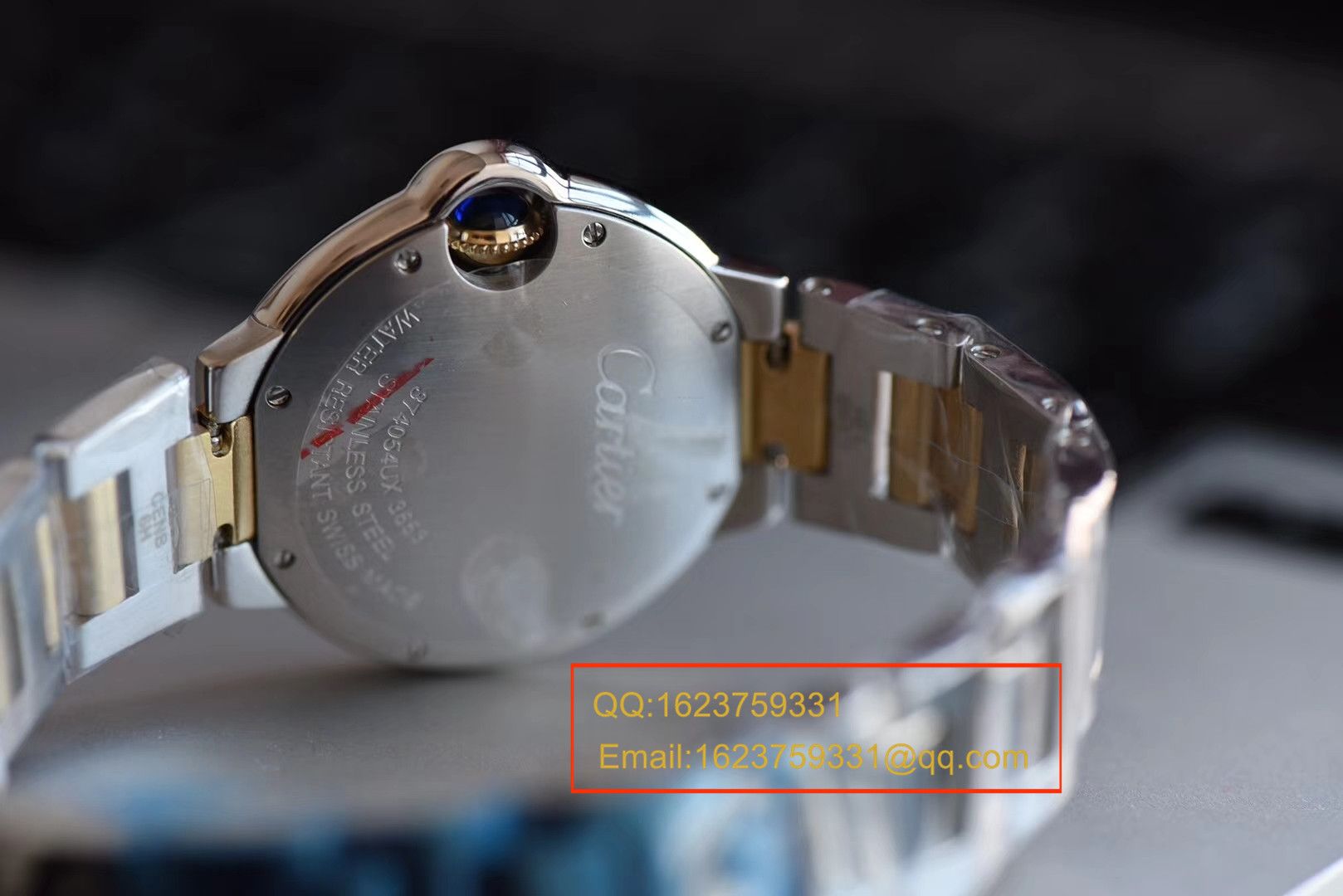   HBBV6  卡地亚蓝气球系列W69008Z3女士33/36毫米间金石英腕表 / K138