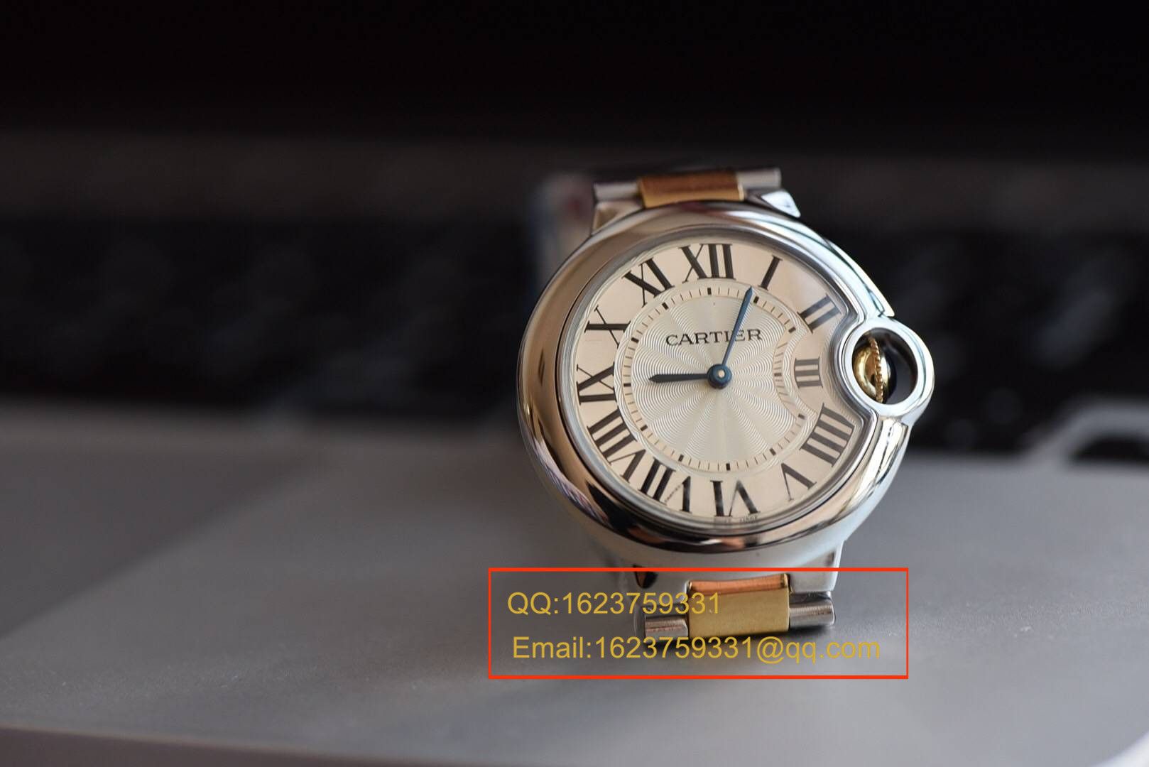   HBBV6  卡地亚蓝气球系列W69008Z3女士33/36毫米间金石英腕表 / K138