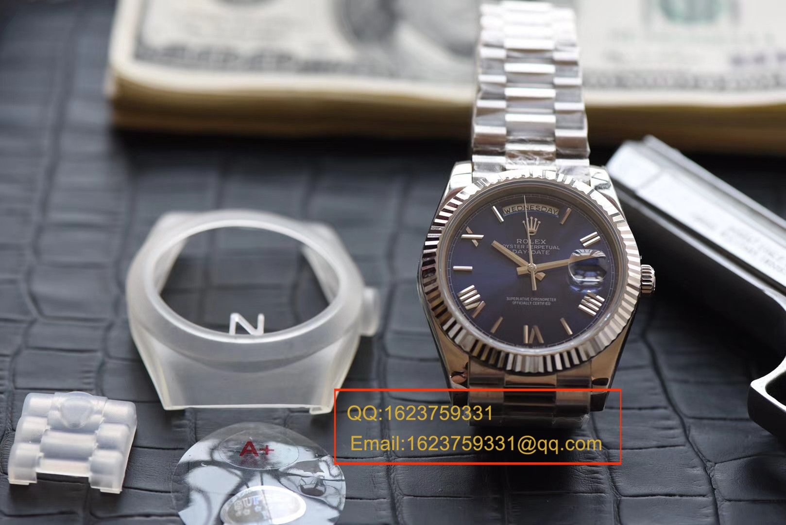 视频评测NOOB厂劳力士星期日历型系列228239蓝盘男士机械手表 / RBE068