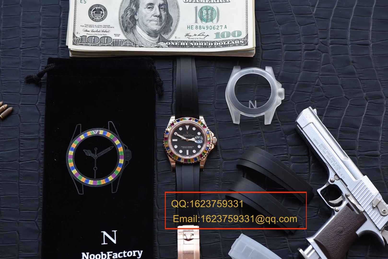   NOOB厂劳力士游艇名仕型系列116695SATS“糖豆”圈彩虹游艇劳力士游艇腕表 / R192