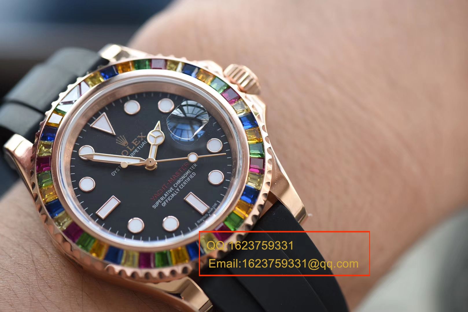   NOOB厂劳力士游艇名仕型系列116695SATS“糖豆”圈彩虹游艇劳力士游艇腕表 / R192