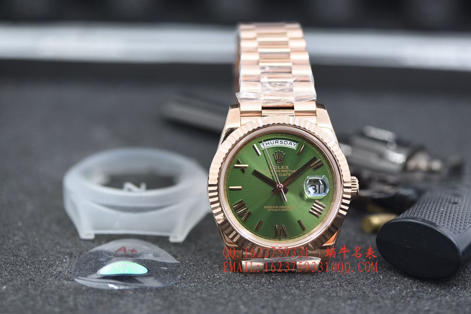   独家视频评测N厂劳力士day date星期日历型系列228235绿盘腕表 / RBE165