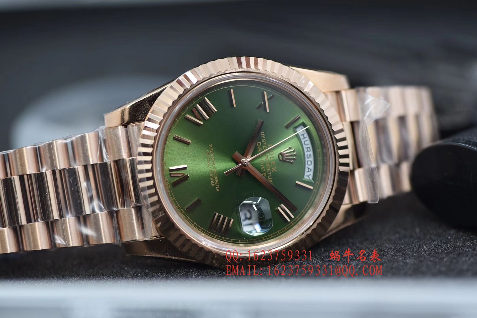   独家视频评测N厂劳力士day date星期日历型系列228235绿盘腕表 / RBE165