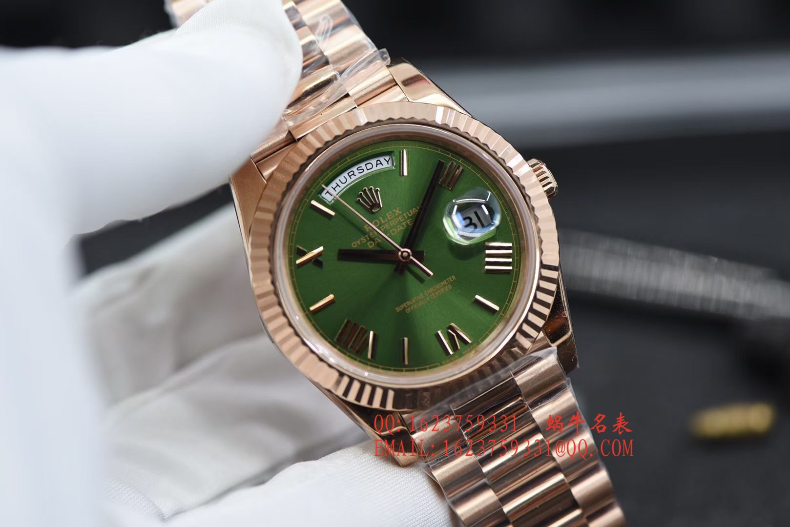   独家视频评测N厂劳力士day date星期日历型系列228235绿盘腕表 / RBE165
