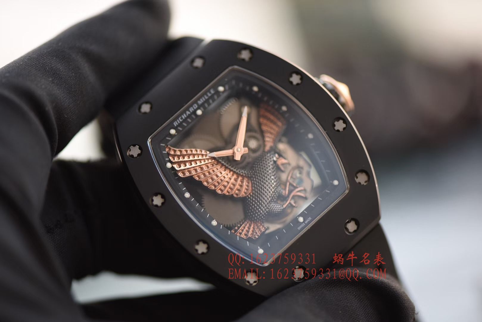   独家视频评测KV  理查德.米勒RICHARD MILLE男士系列RM023-02立体鹰雕图案腕表 / RM 023-2