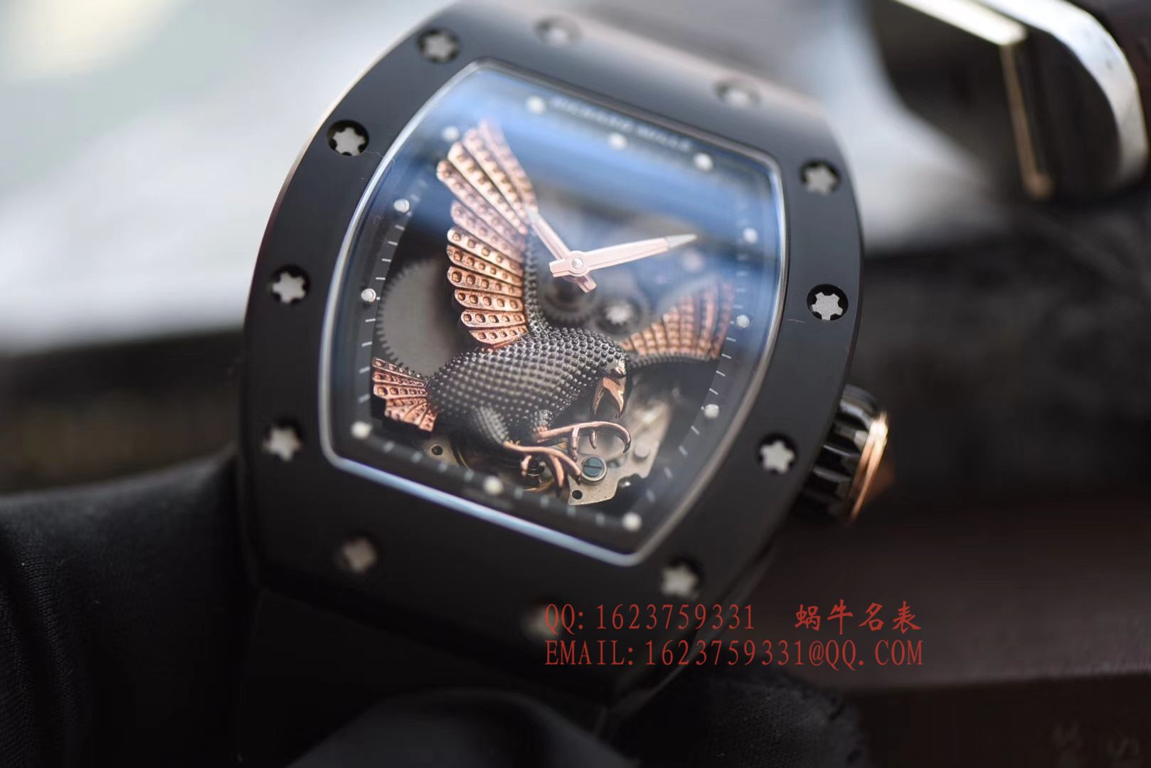   独家视频评测KV  理查德.米勒RICHARD MILLE男士系列RM023-02立体鹰雕图案腕表 / RM 023-2