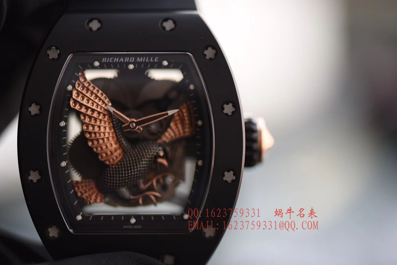   独家视频评测KV  理查德.米勒RICHARD MILLE男士系列RM023-02立体鹰雕图案腕表 / RM 023-2