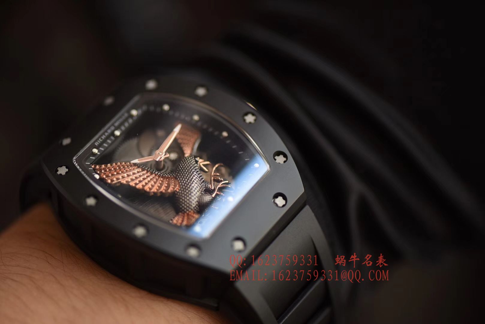   独家视频评测KV  理查德.米勒RICHARD MILLE男士系列RM023-02立体鹰雕图案腕表 / RM 023-2