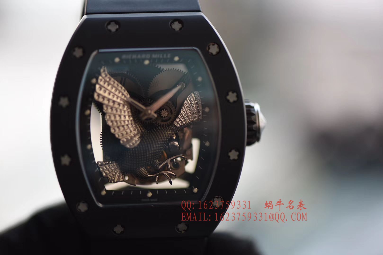   独家视频评测KV  理查德.米勒RICHARD MILLE男士系列RM023-02立体鹰雕图案腕表 / RM 023-2