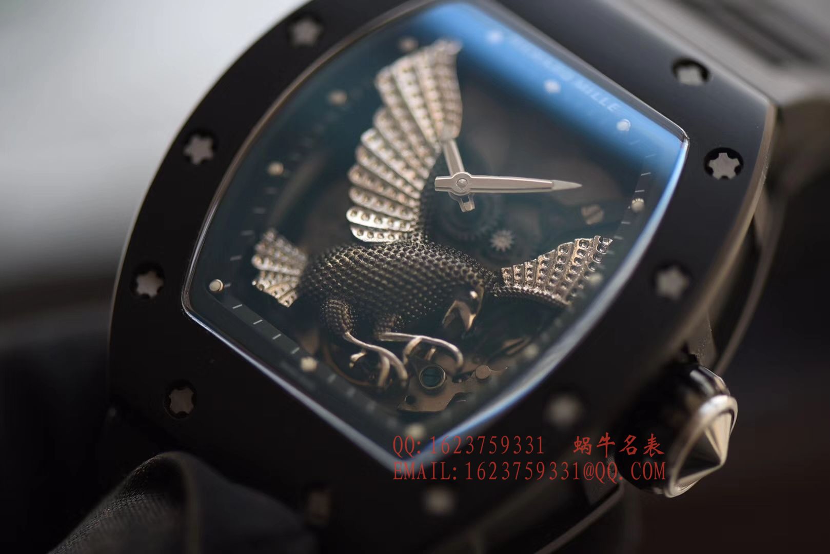  独家视频评测KV  理查德.米勒RICHARD MILLE男士系列RM023-02立体鹰雕图案腕表 / RM 023-2