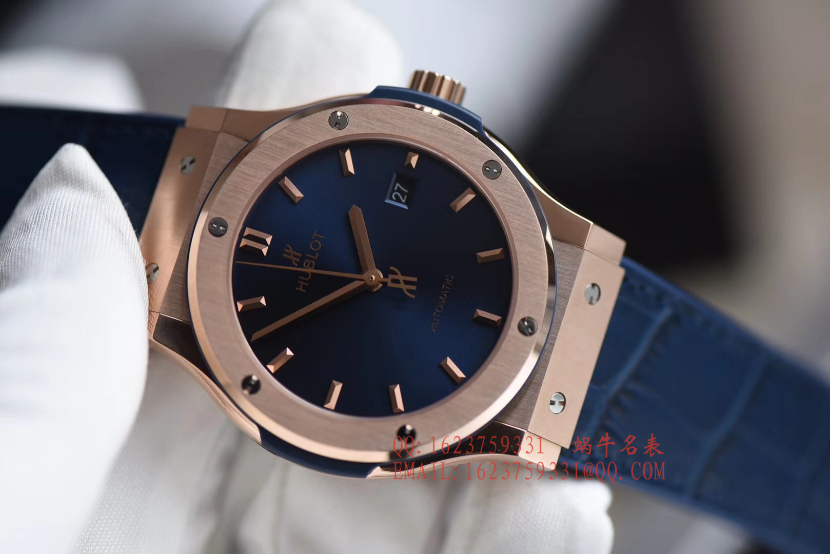   JJ手 表  宇舶HUBLOT经典融合系列宇舶classic fusion  kinggold金壳蓝面 / YB053
