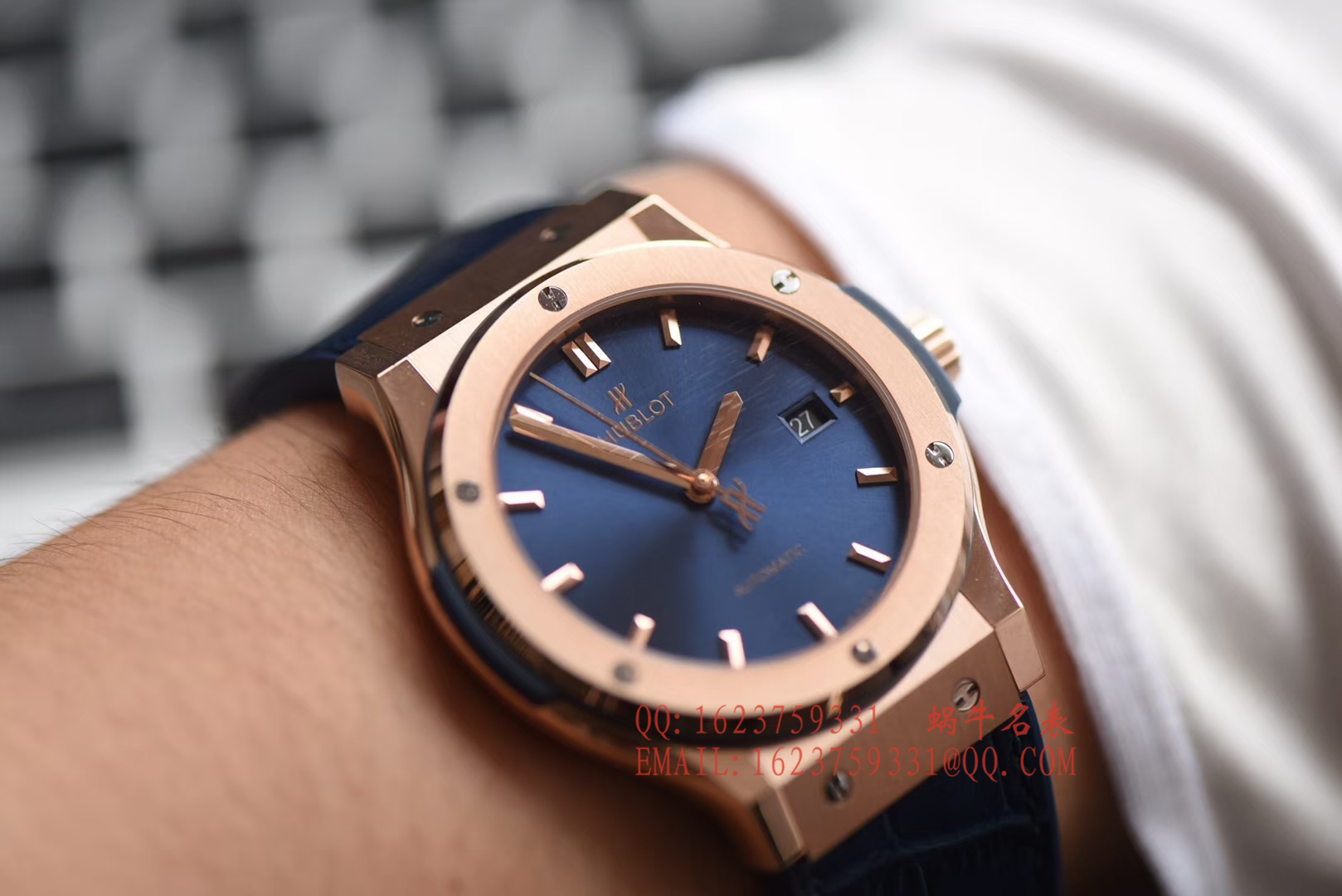   JJ手 表  宇舶HUBLOT经典融合系列宇舶classic fusion  kinggold金壳蓝面 / YB053