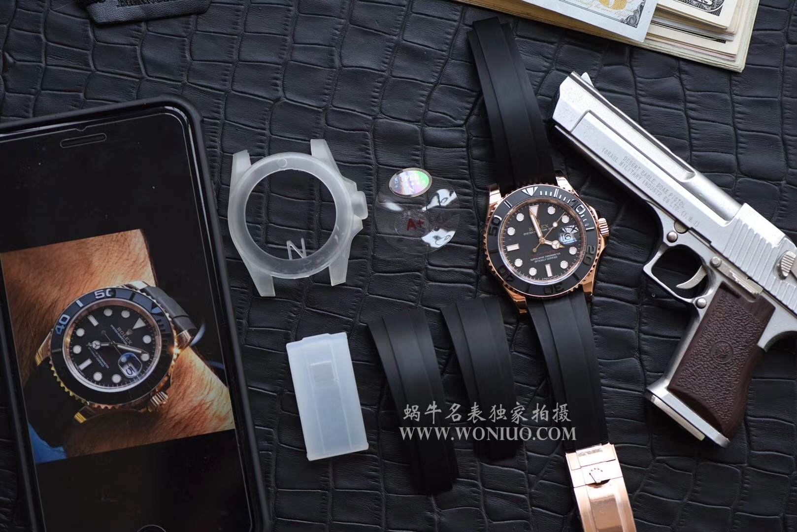   视频测评NOOB厂劳力士游艇名仕型系列116655-Oysterflex bracelet金壳腕表  / RBC018