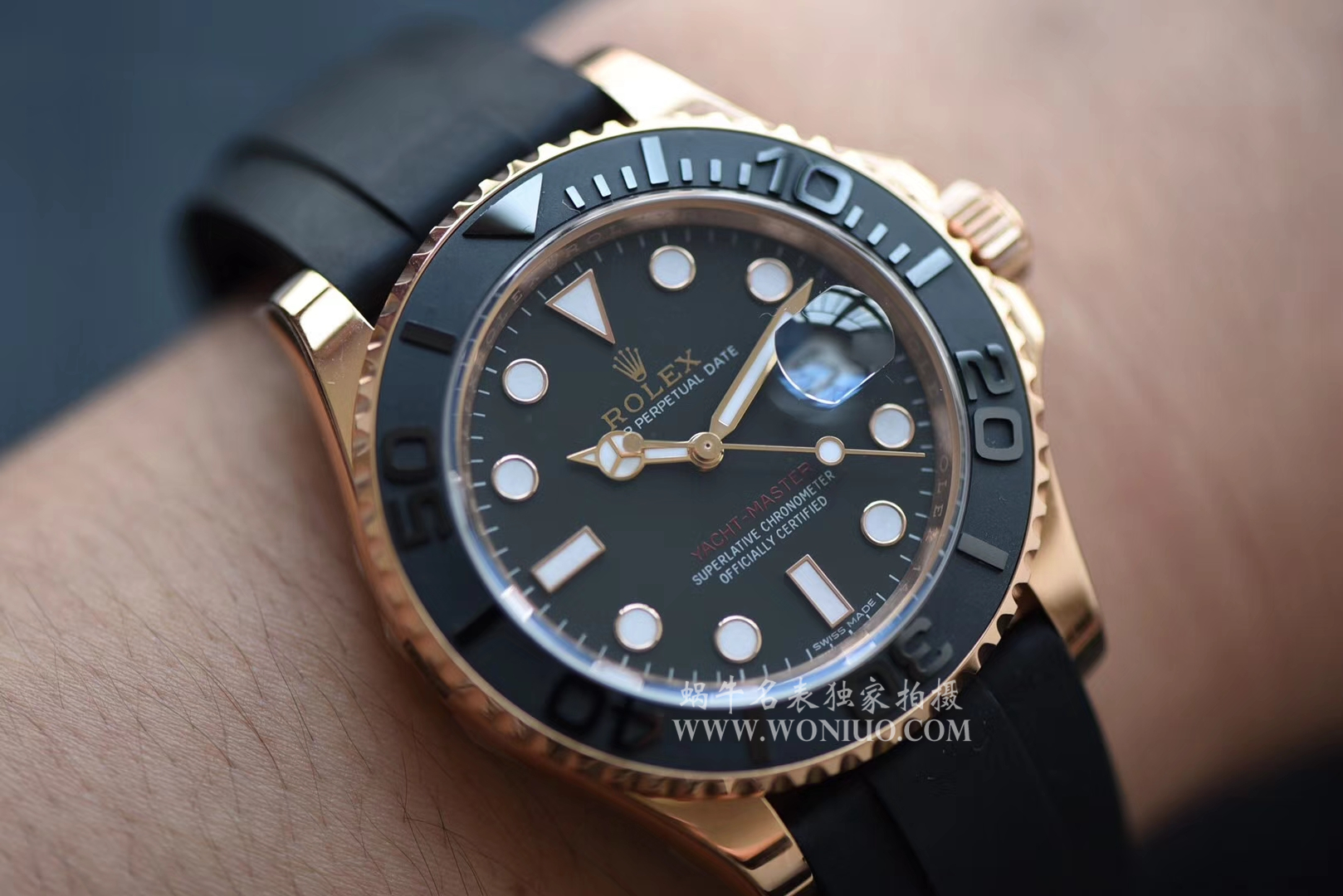   视频测评NOOB厂劳力士游艇名仕型系列116655-Oysterflex bracelet金壳腕表  / RBC018