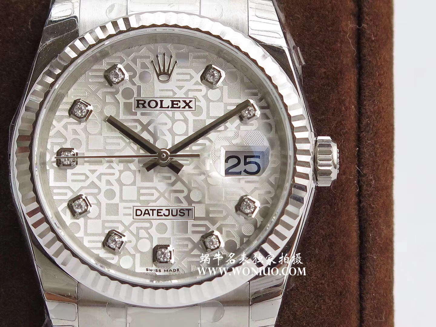   DJ  劳力士日志型系列116238 钻石时标 花纹表盘女士腕表 / R086