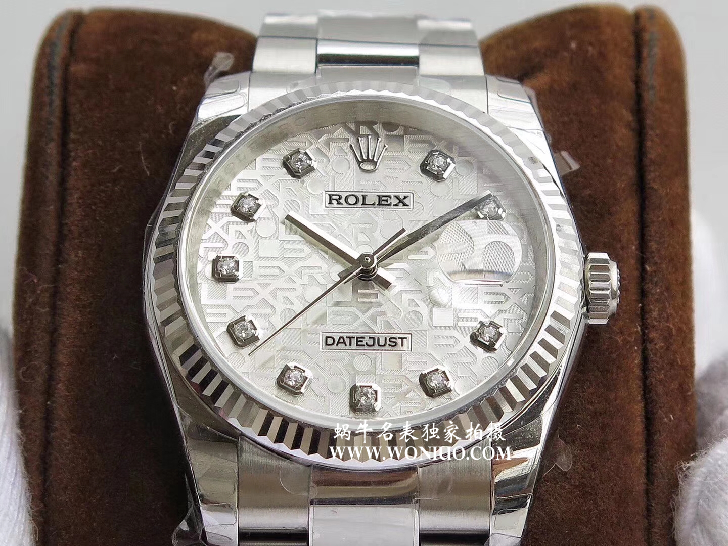   DJ  劳力士日志型系列116238 钻石时标 花纹表盘女士腕表 / R086