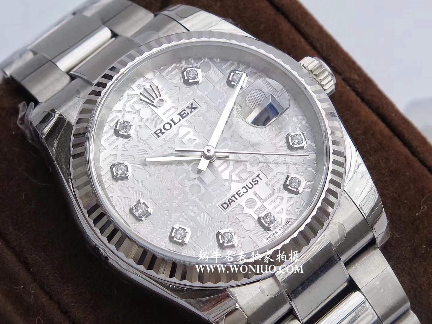   DJ  劳力士日志型系列116238 钻石时标 花纹表盘女士腕表 / R086