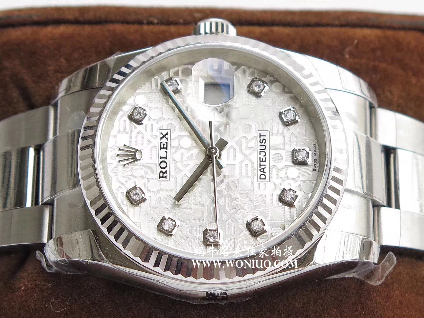   DJ  劳力士日志型系列116238 钻石时标 花纹表盘女士腕表 / R086